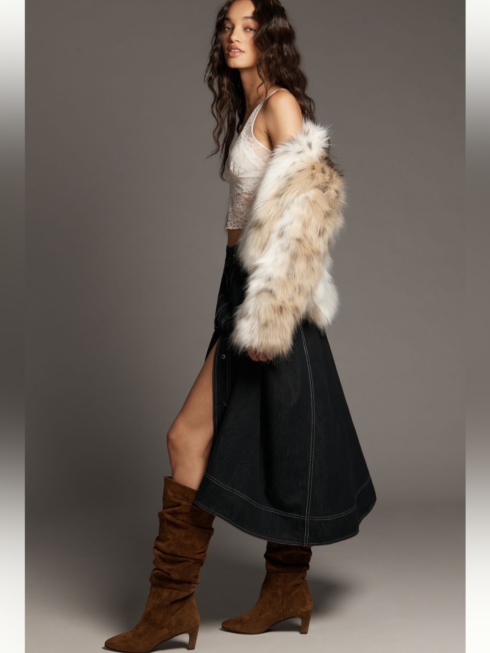 Anthropologie denim skirt - Picture 3 of 7